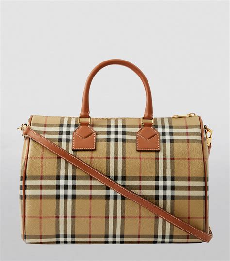 burberry walk in the rain bowler bag 2008|Medium Check Bowling Bag in Archive beige/briar brown.